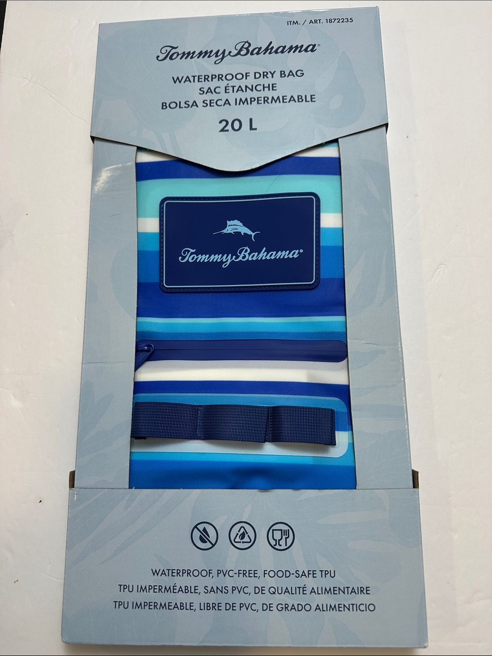 Tommy Bahama Blue Striped Waterproof Dry Bag